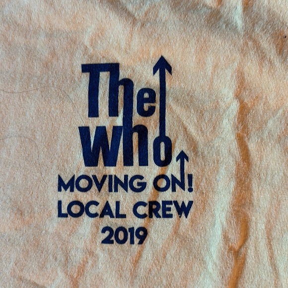 The Who Moving On Tour 2019 Local Crew T-Shirt. Size XL - Picture 2 of 4